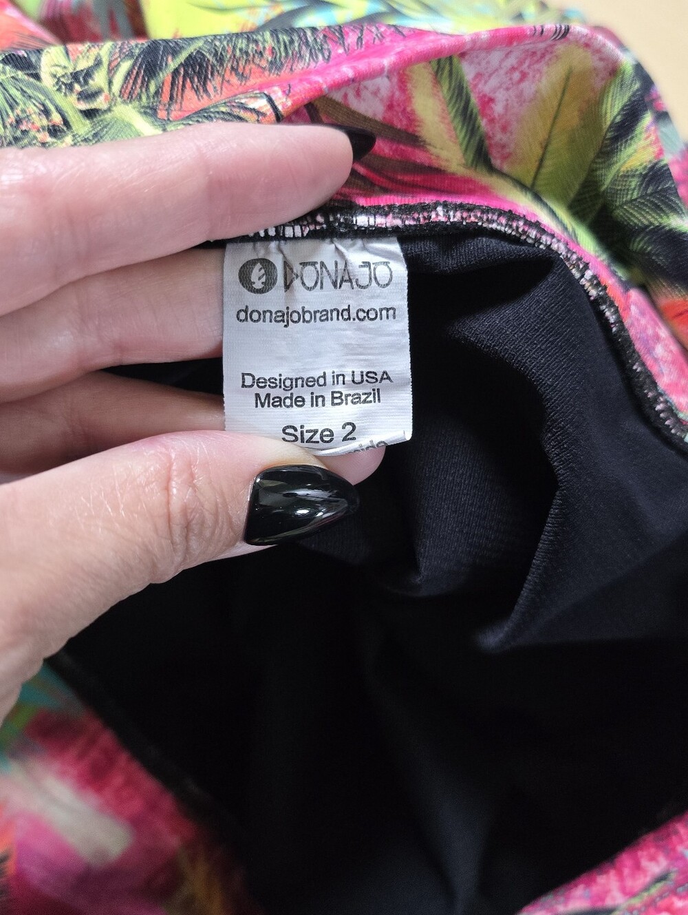 Dona Jo Tennis Pickleball Tropical Floral Skirt‎ Skort Size 2 Large - Picture 7 of 9